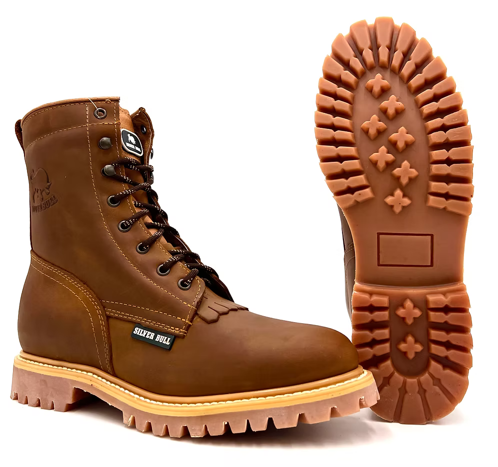 Fuerbo Boots Men”s SB–505 Lacer Work Boot Traction Sole Safety Toe–Mango Tan