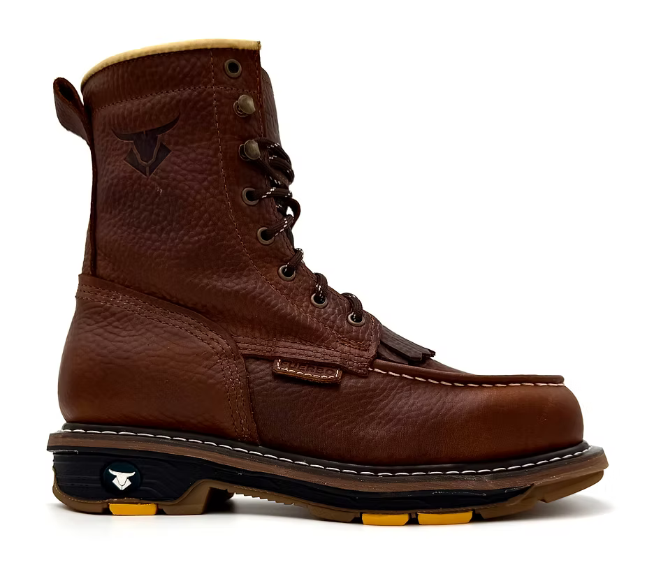 Fuerbo Boots Men”s L–44 Premium Industrial Lacer Boots–Ocre Industrial