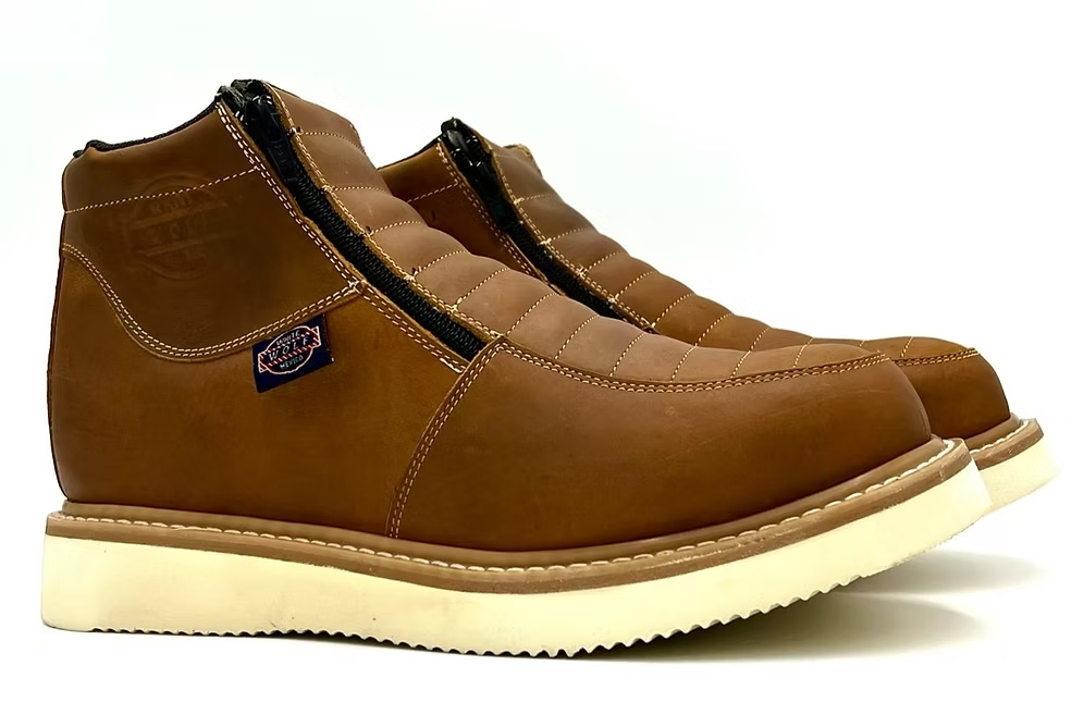 Fuerbo Boots Men”s WW–980 Double Zipper Work Boot– Mango Tan
