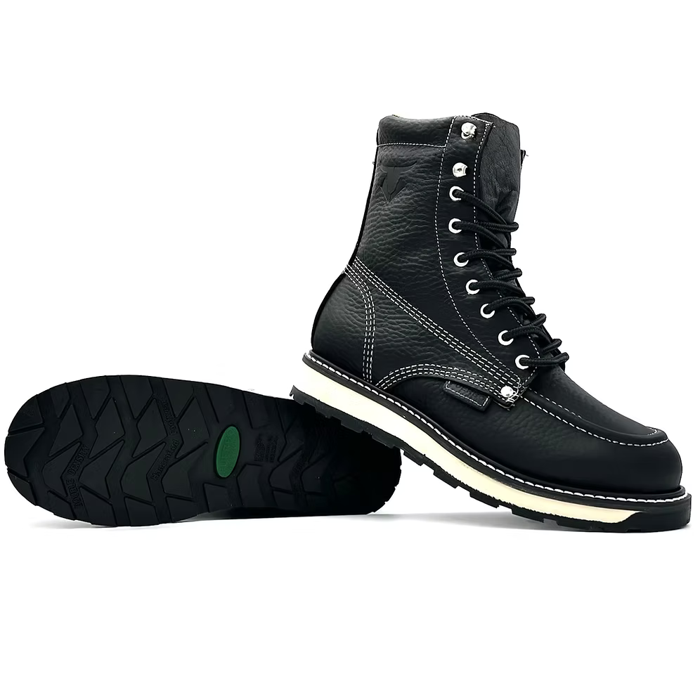 Fuerbo Boots Men”s 955 Lacer Moc Toe Boots– Flother Black
