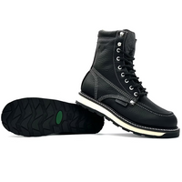 Fuerbo Boots Men”s 955 Lacer Moc Toe Boots– Flother Black