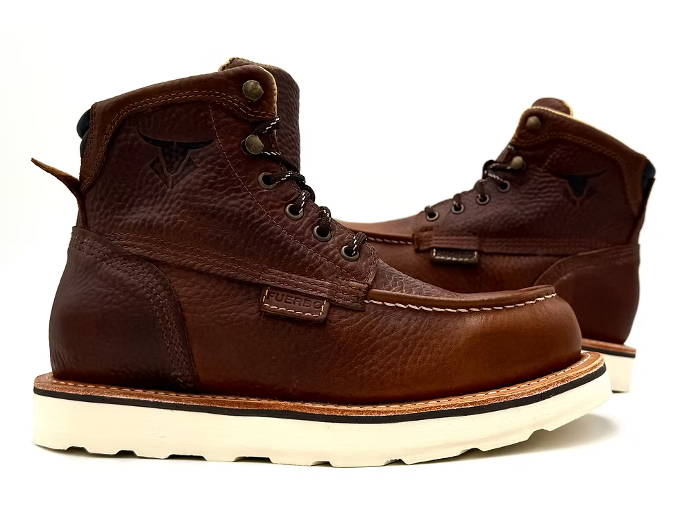 Fuerbo Boots Men”s B-48 Puncture Proof Moc Toe Boots–Brown