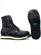 Fuerbo Boots Men”s 955 Lacer Moc Toe Boots– Flother Black