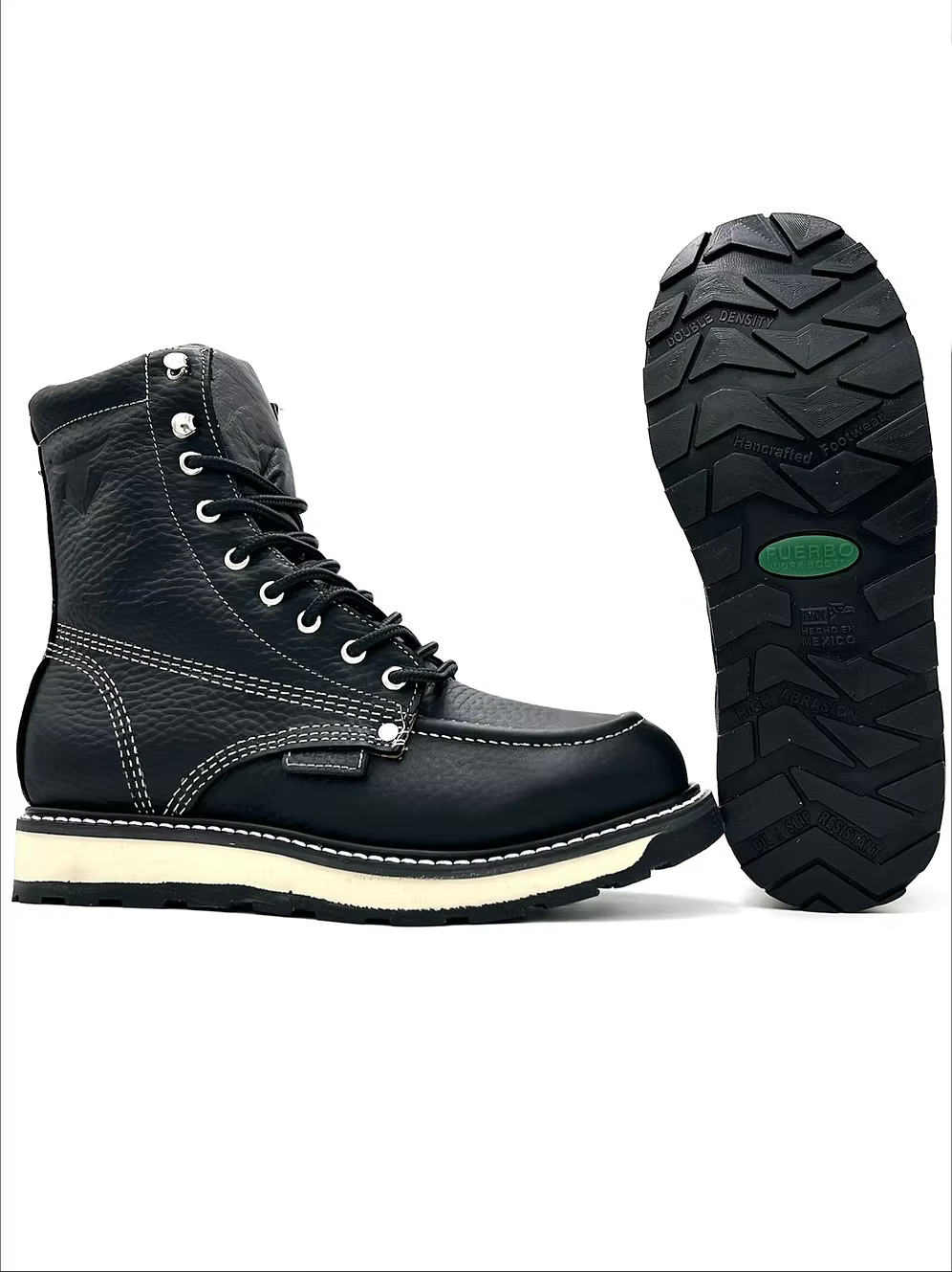 Fuerbo Boots Men”s 955 Lacer Moc Toe Boots– Flother Black
