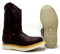 Fuerbo Bdoots Men”s AO–470 Burgundy Shedron Roper Work Boot Wedge Sole