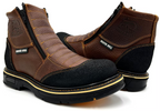 Fuerbo Boots Men”s SB–679 Kevlar Dual Zipper Work Boot– Ocher Brown