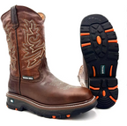 Fuerbo Boots Men”s SB–5059 Rodeo Work Boot– Ocher Brown