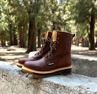 Fuerbo Boots Men”s SB–564 Industrial Lacer Work Boot–Brown