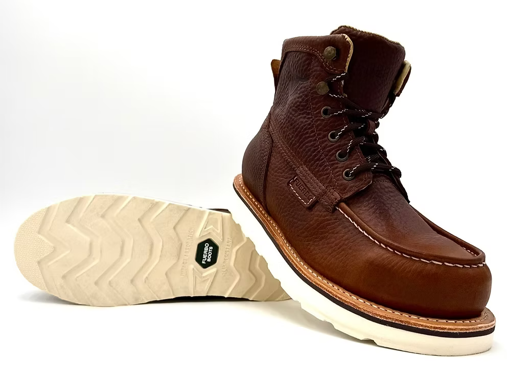 Fuerbo Boots Men”s B-48 Puncture Proof Moc Toe Boots–Brown