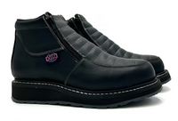 Fuerbo Boots Men”s WW–980 Double Zipper Dual Density Work Boot–Black