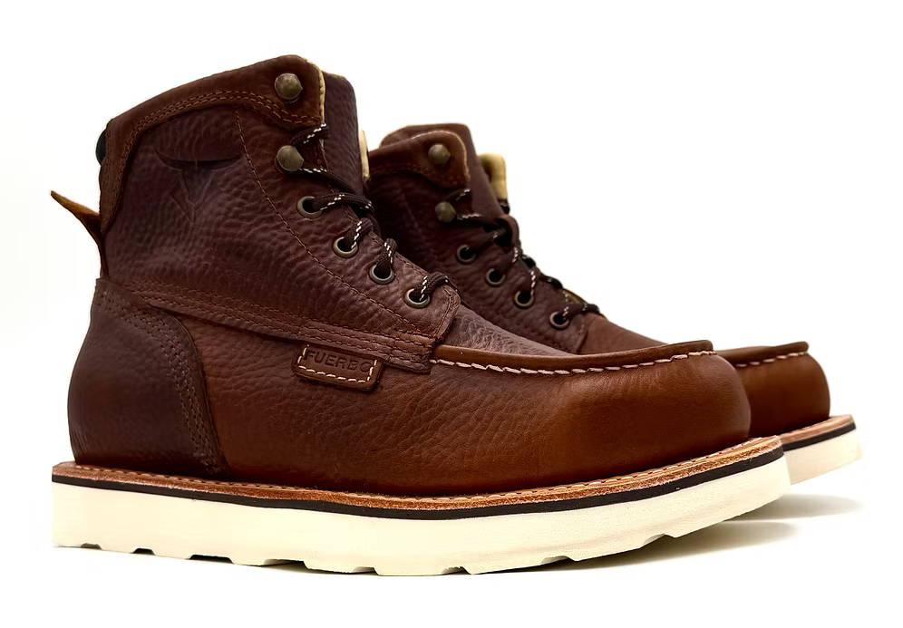 Fuerbo Boots Men”s B-48 Puncture Proof Moc Toe Boots–Brown