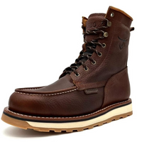 Fuerbo Boots Men”s  Heritage Lacer Moc Toe Boots–Brown