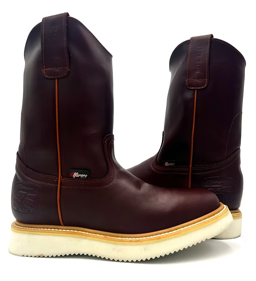 Fuerbo Bdoots Men”s AO–470 Burgundy Shedron Roper Work Boot Wedge Sole