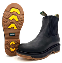 Fuerbo Boots Men”s SB–2160 Slip–On Black Dual Density