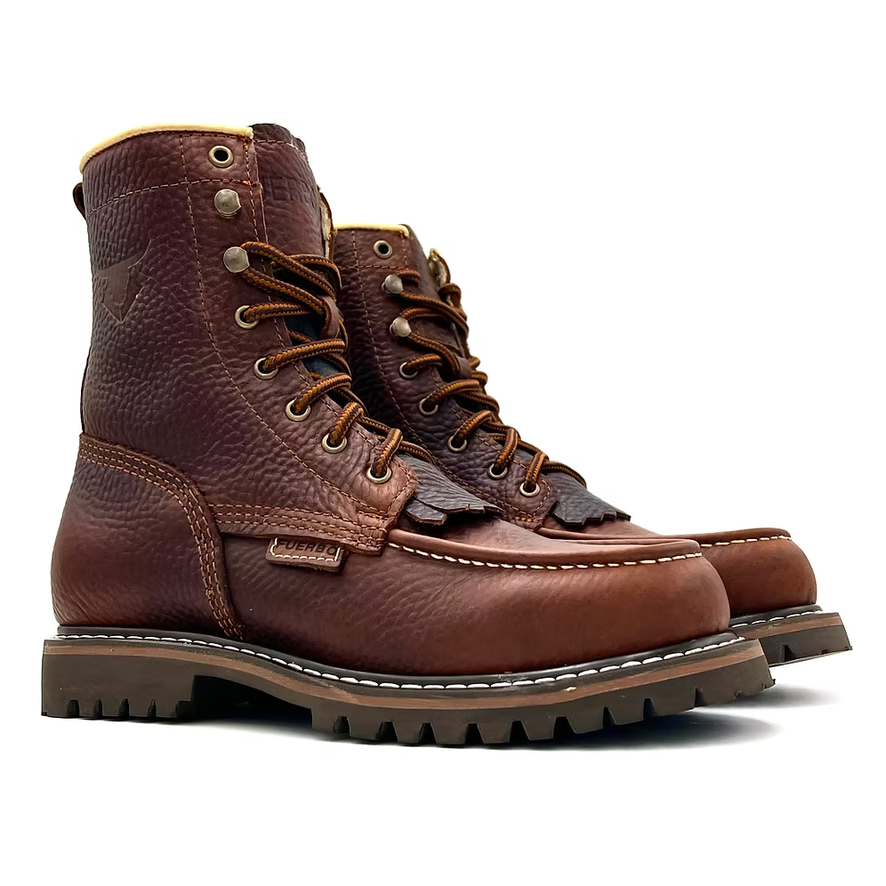 Fuerbo Boota Men”s L–59 Premium Traction Sole Safety Toe Boots–Ocre