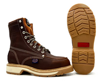 Fuerbo Boots Men”s WW–955 Moc Toe Lace Up Work Boot–Grizzly Brown