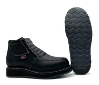 Fuerbo Boots Men”s WW–980 Double Zipper Dual Density Work Boot–Black