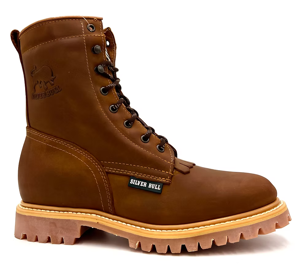 Fuerbo Boots Men”s SB–505 Lacer Work Boot Traction Sole–Mango Tan