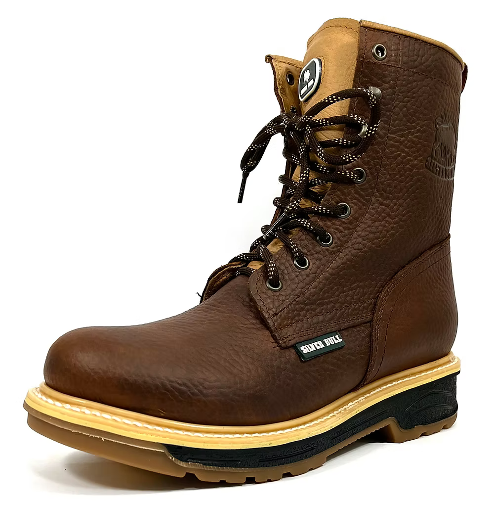 Fuerbo Boots Men”s SB–564 Industrial Lacer Work Boot–Brown