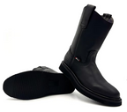 Fuerbo Boots Men”s AO–470 Black Roper Work Boot Wedge Sole