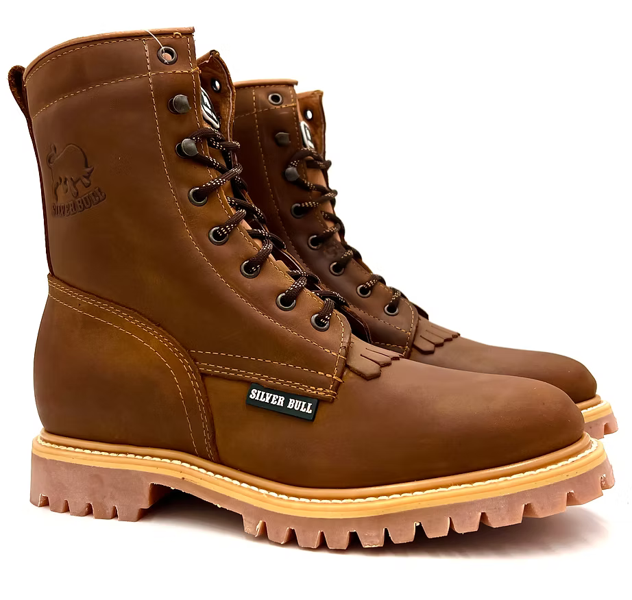 Fuerbo Boots Men”s SB–505 Lacer Work Boot Traction Sole–Mango Tan