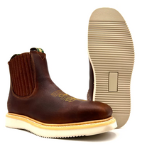 Fuerbo Boots Men”s SB–3070 Rodeo Work Boots Wedge Sole Safety Toe