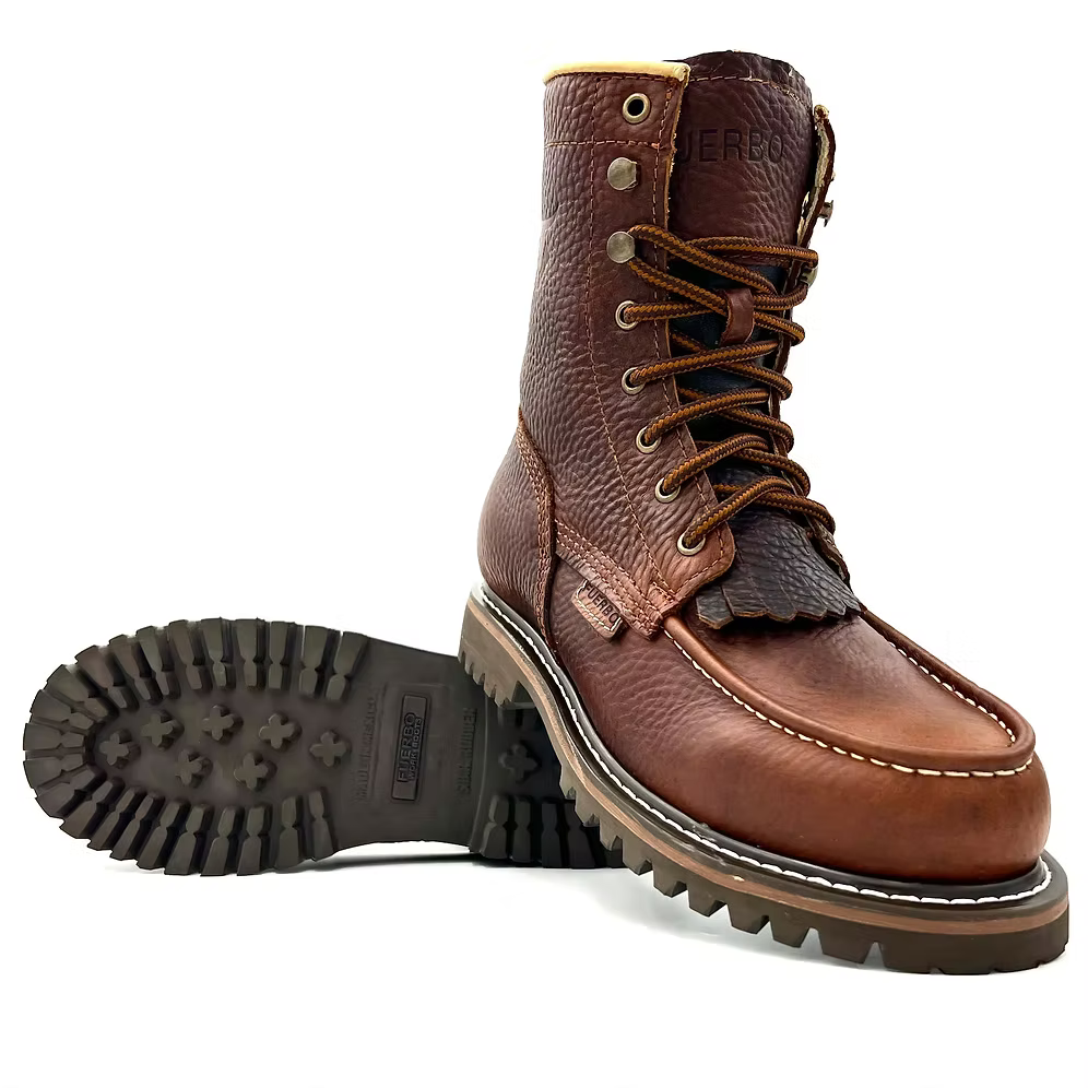 Fuerbo Boota Men”s L–59 Premium Traction Sole Safety Toe Boots–Ocre