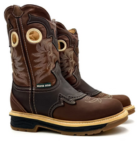 Fuerbo Boots Men”s SB–6035 Rodeo Round Toe Safety Toe Work Boot