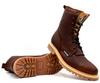 Fuerbo Boots Men”s SB–505 Lacer Work Boot Traction Sole–Ocher Brown