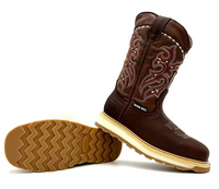 Fuerbo Boots Men”s SB–5057 Rodeo Work Boots–Brown