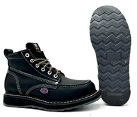 Fuerbo Boots Men”s WW–965 Black Classic Moc Toe Boot Safety Toe