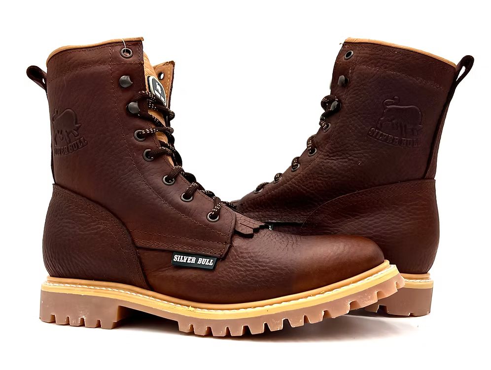 Fuerbo Boots Men”s SB–505 Lacer Work Boot Traction Sole–Ocher Brown