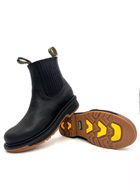 Fuerbo Boots Men”s SB–2160 Slip–On Black Dual Density