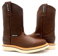 Fuerbo Boots Men”s SB–700 Cafe Papaya Roper Work Boot Wedge Sole