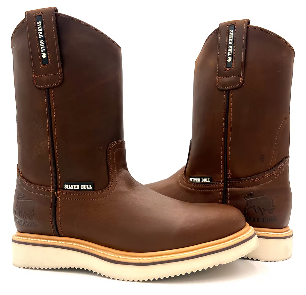 Fuerbo Boots Men”s SB–700 Cafe Papaya Roper Work Boot Wedge Sole