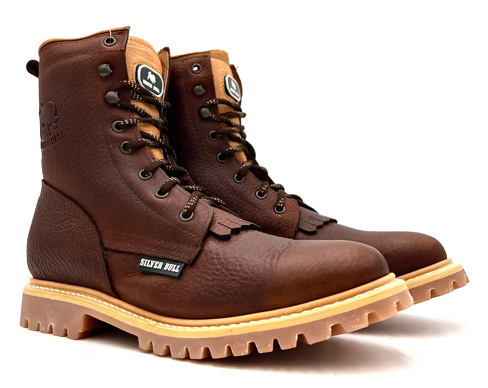 Fuerbo Boots Men”s SB–505 Lacer Work Boot Traction Sole–Ocher Brown