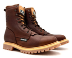 Fuerbo Boots Men”s SB–505 Lacer Work Boot Traction Sole–Ocher Brown