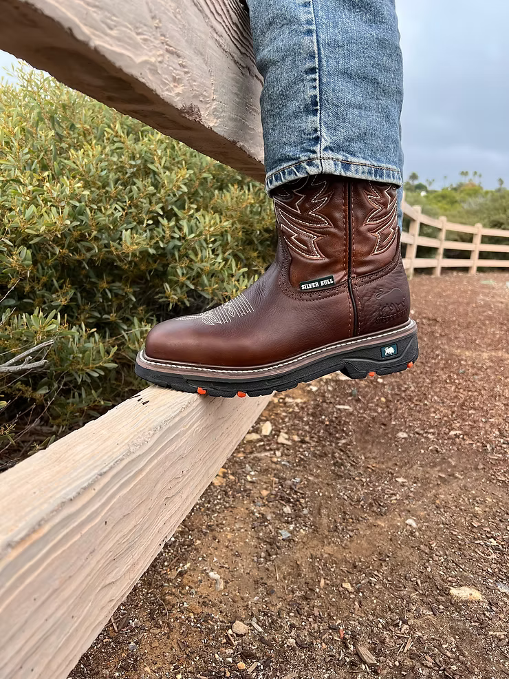Fuerbo Boots Men”s SB–5059 Rodeo Work Boot– Ocher Brown