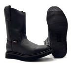 Fuerbo Boots Men”s AO–470 Black Roper Work Boot Wedge Sole