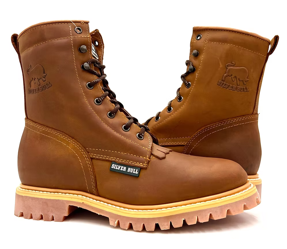 Fuerbo Boots Men”s SB–505 Lacer Work Boot Traction Sole Safety Toe–Mango Tan