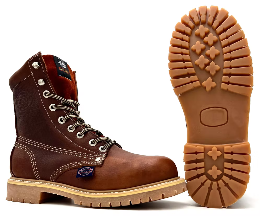 Fuerbo Boots Men”s WW–951 Moc Toe Rubber Sole Lace Up Boot Safety Toe
