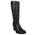White Diamonds Women's Napa Leather Fashion Heeled Boots – Black
