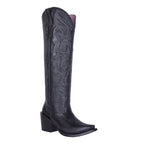 White Diamonds Women's Tall Snip Toe Cowgirl Boots – Black