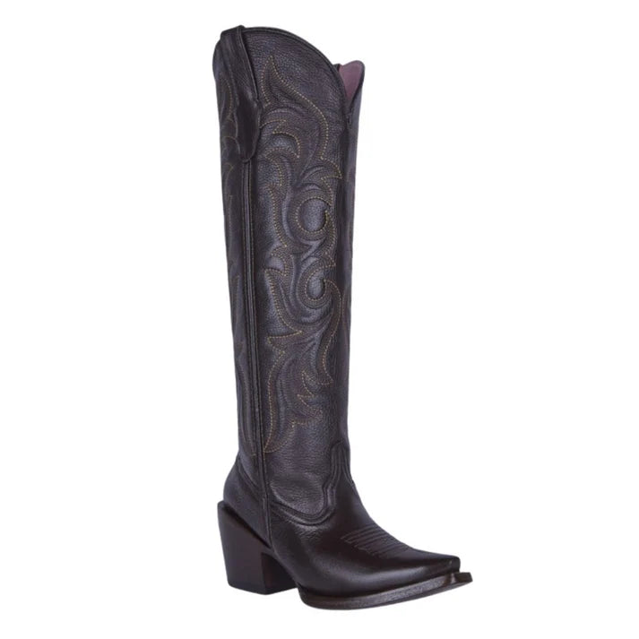 White Diamonds Women's Tall Snip Toe Cowgirl Boots – Brown