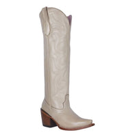 White Diamonds Women's Tall Snip Toe Cowgirl Boots – Bone