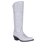 White Diamonds Women's Tall Snip Toe Cowgirl Boots – White