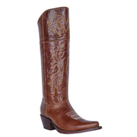 White Diamonds Women's Tall Snip Toe Cowgirl Boots – Brown