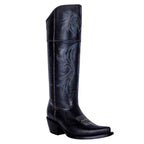 White Diamonds Women's Tall Snip Toe Cowgirl Boots – Black