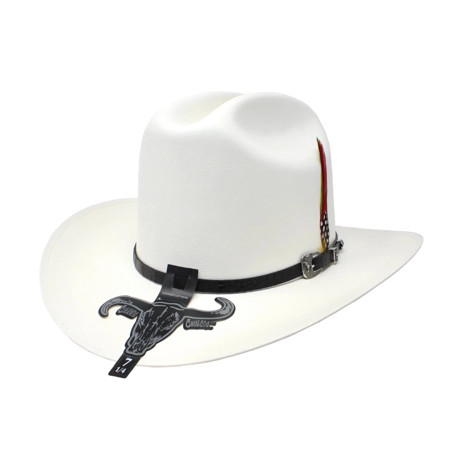 Sombrero Cuernos Chuecos 5000X Johnson San Judas Tadeo Cowboy Straw Hat -Brim 3"