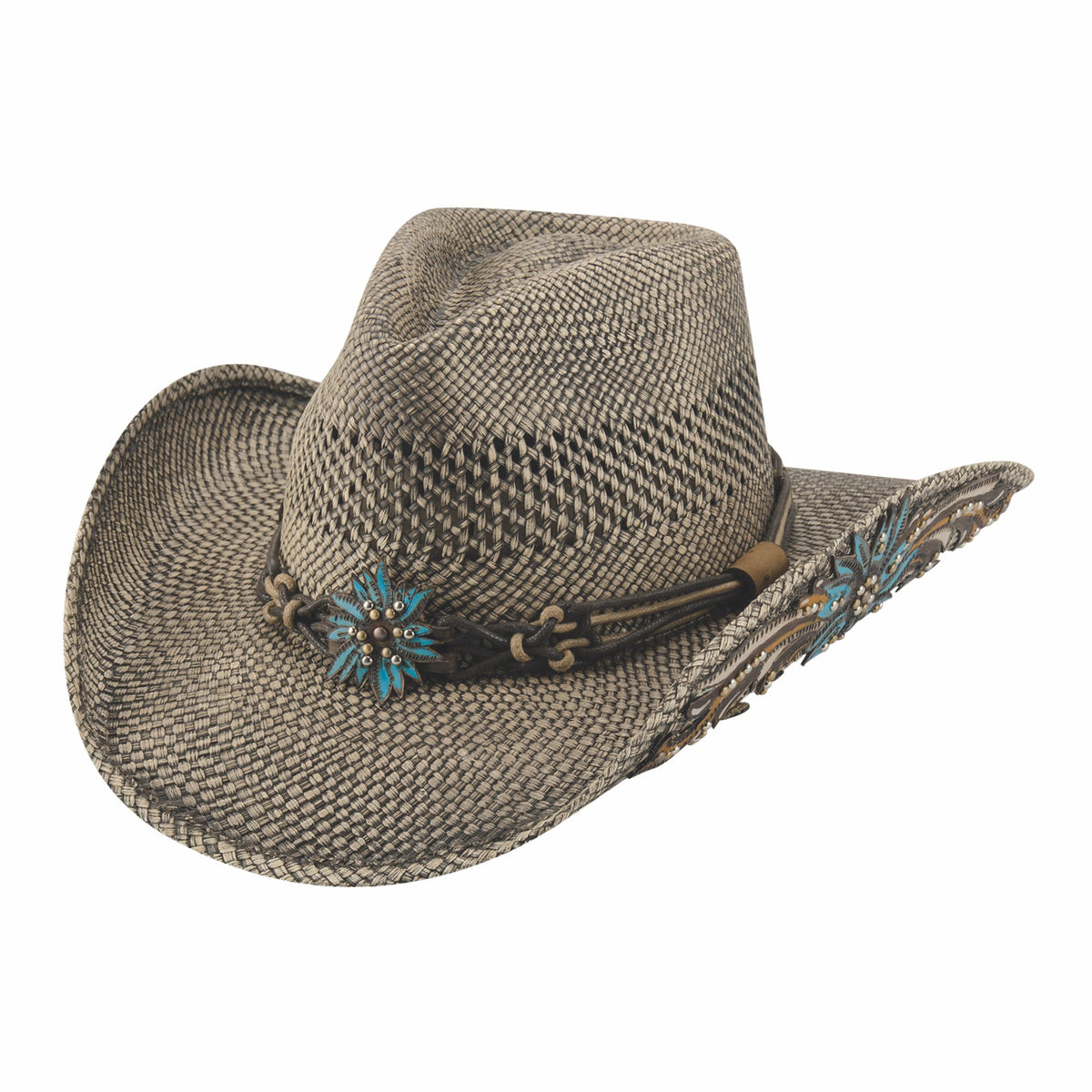 Bullhide SPIRIT OF THE WEST Genuine Panama Cowboy Straw Hat - Brown